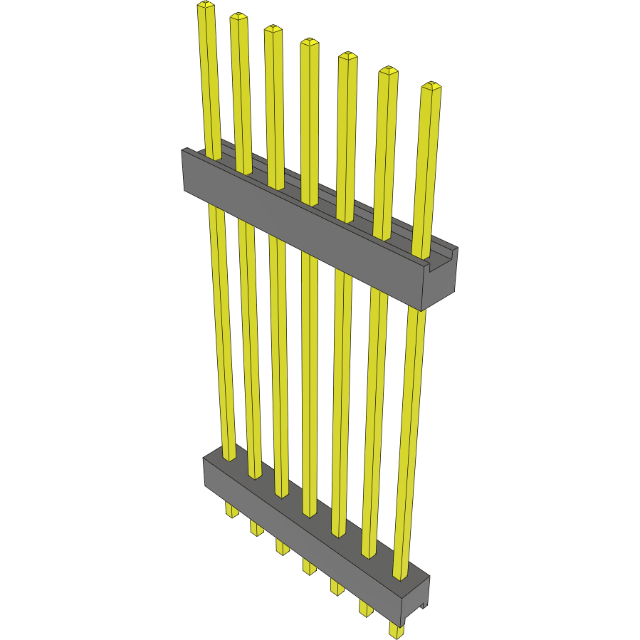 Samtec-DW-07-14-F-S-990 Connector Headers and PCB Receptacles Conn Board Stacker HDR 7 POS 2.54mm Solder ST Top Entry Thru-Hole Bulk