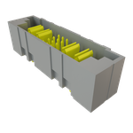 Conn Shrouded Header (4 Sides) HDR 4Power/12Signal POS 6.35mm/2.54mm Solder ST Top Entry Thru-Hole PowerStrip™ Tray