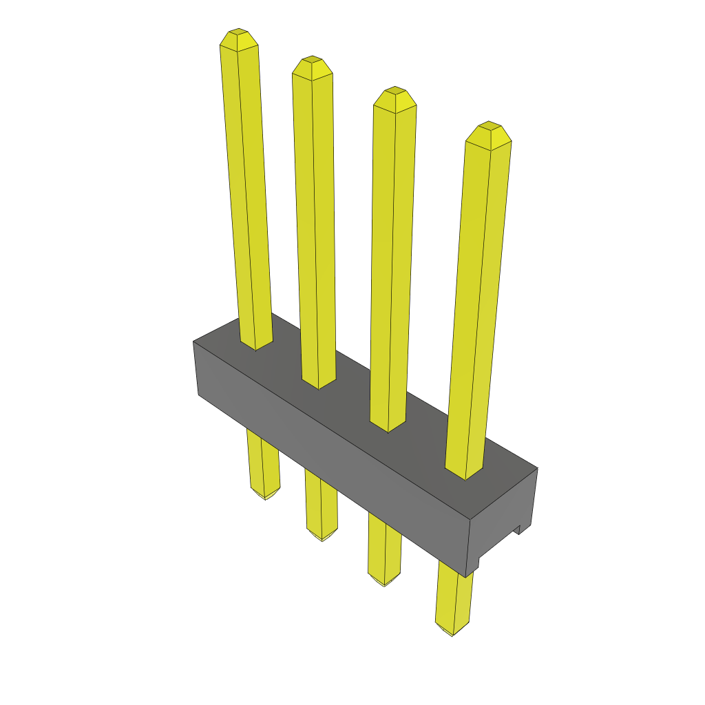 Samtec-MTMM-104-07-S-S-275 Connector Headers and PCB Receptacles Conn Unshrouded Header HDR 4 POS 2mm Solder ST Top Entry Thru-Hole Bulk