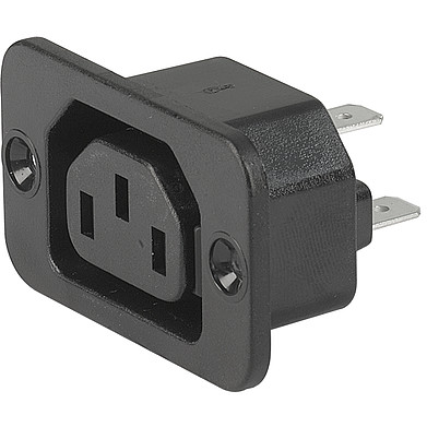 SCHURTER-4721.0300 Steckverbinder Conn Outlet RCP 3 POS Solder ST Panel Mount 3 Terminal 1 Port Box