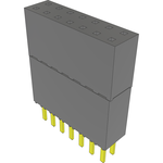 Conn Elevated Socket SKT 14 POS 2.54mm Solder ST Top Entry Thru-Hole Tube
