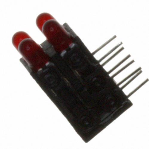 Visual Communications-5684F1_1_1_1 LED Circuit Board Indicator LED 3mm 4POS Right Angle 2.2V Red