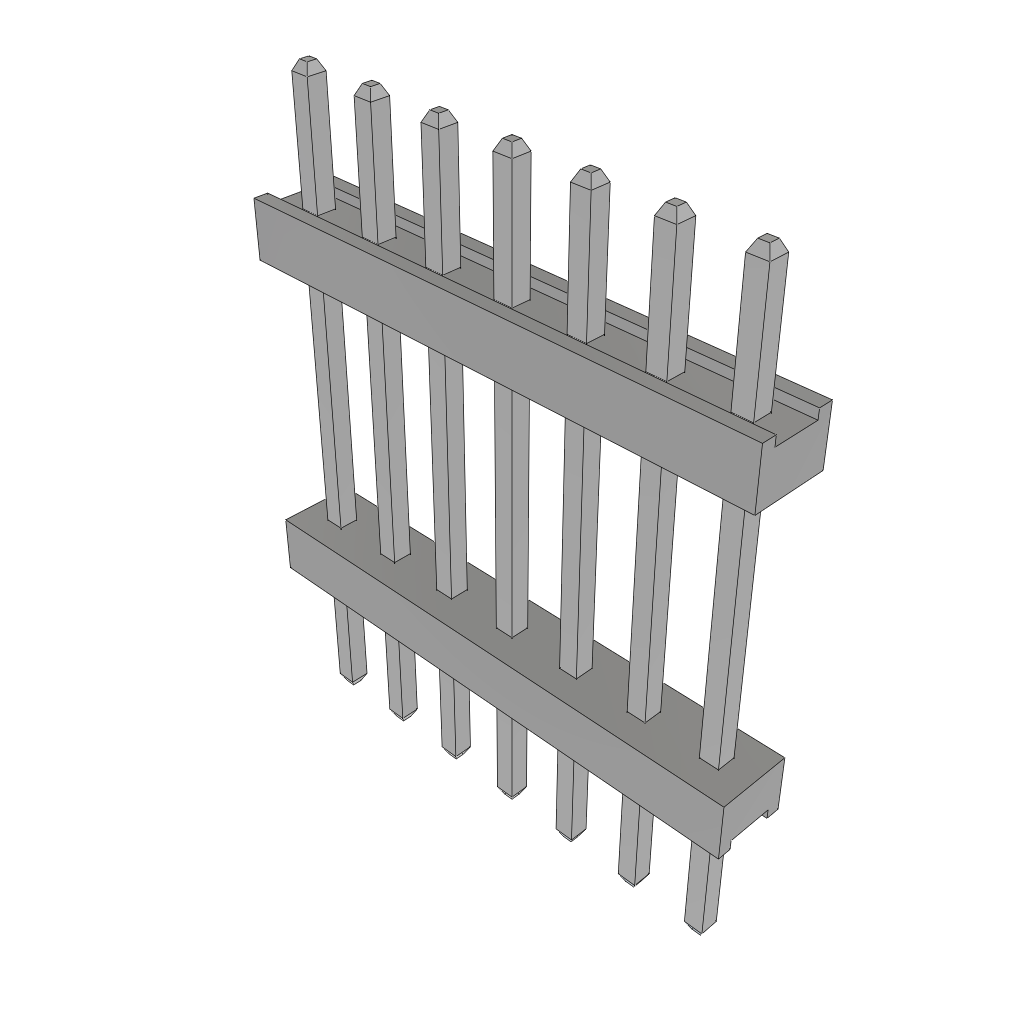 Samtec-TW-07-06-T-S-400-150 Connector Headers and PCB Receptacles Conn Board Stacker HDR 7 POS 2mm Solder ST Top Entry Thru-Hole Bulk