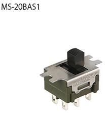 NKK Switches-MS-20BAS1 Interruttore a slitta Switch Slide ON ON ON SP3T Top Slide 6A 250VAC Solder Panel Mount
