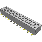 Conn Socket Strip SKT 22 POS 2.54mm Solder ST Top Entry SMD Tube