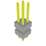 Conn Board Stacker HDR 4 POS 2mm Solder ST Top Entry Thru-Hole Bulk