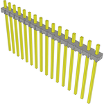 Conn Unshrouded Header HDR 16 POS 2.54mm Solder ST Top Entry Thru-Hole Bulk