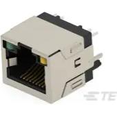 TE Connectivity-2501551-4 Steckverbinder, Telefon und Telekommunikation Conn RJ-45 F 8 POS 1.02mm Solder ST Thru-Hole 12 Terminal 1 Port Cat 5e Tray