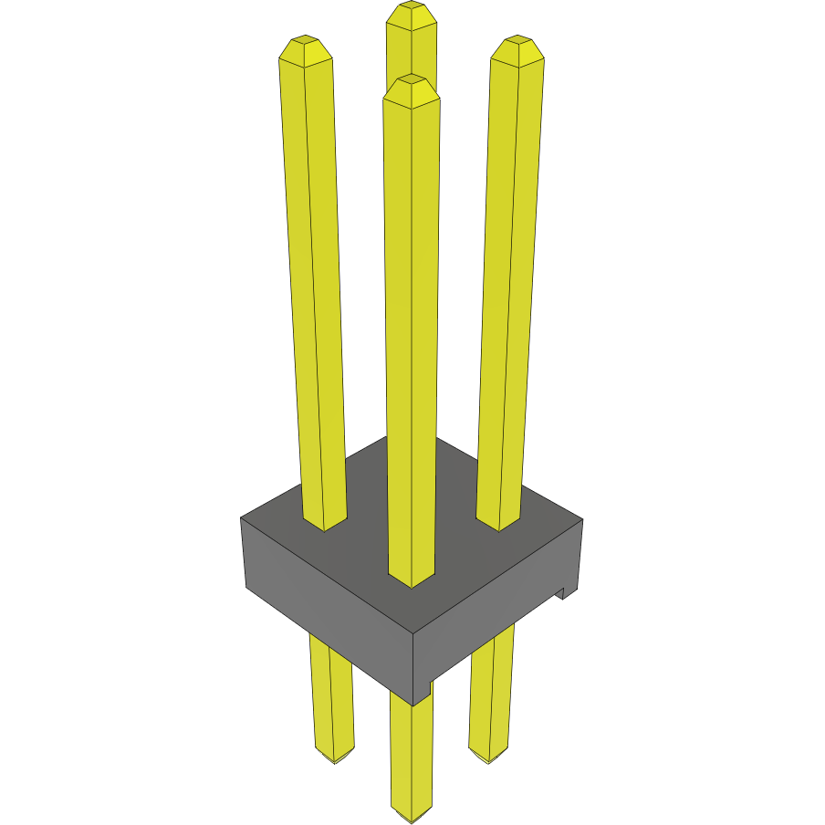 Samtec-MTMM-102-09-G-D-315 Connector Headers and PCB Receptacles Conn Unshrouded Header HDR 4 POS 2mm Solder ST Top Entry Thru-Hole Bulk