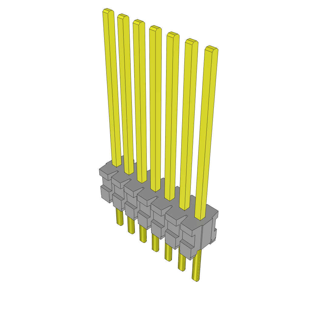 Samtec-TMS-107-57-G-S Cabezales del conector y receptáculos PCB Conn Unshrouded Header HDR 7 POS 1.27mm Solder ST Top Entry Thru-Hole Bulk