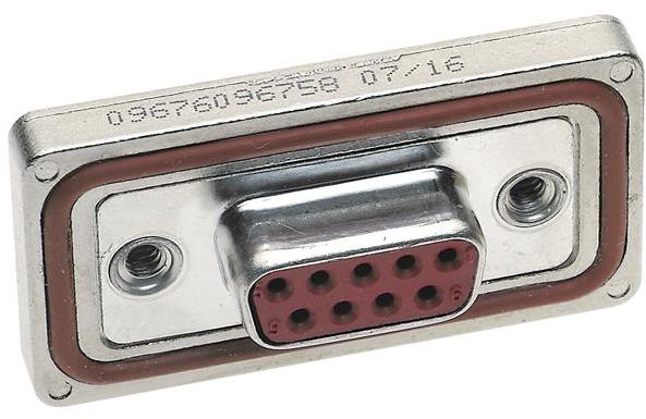 HARTING-09676508758 Connettore D-subminiatura Conn D-Sub F 50 POS 1.27mm Solder RA Thru-Hole 50 Terminal 1 Port