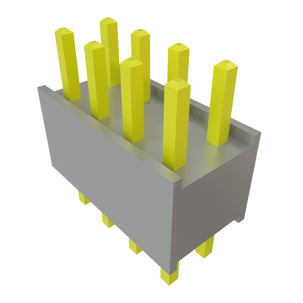 Samtec-DW-04-07-T-D-200 Connector Headers and PCB Receptacles Conn Board Stacker HDR 8 POS 2.54mm Solder ST Top Entry Thru-Hole Bulk