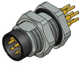 CONEC Elektronische Bauelemente GmbH-42-01163 Connector Circular Conn M8 Circular PIN 8 POS Solder ST Thru-Hole 8 Terminal 1 Port