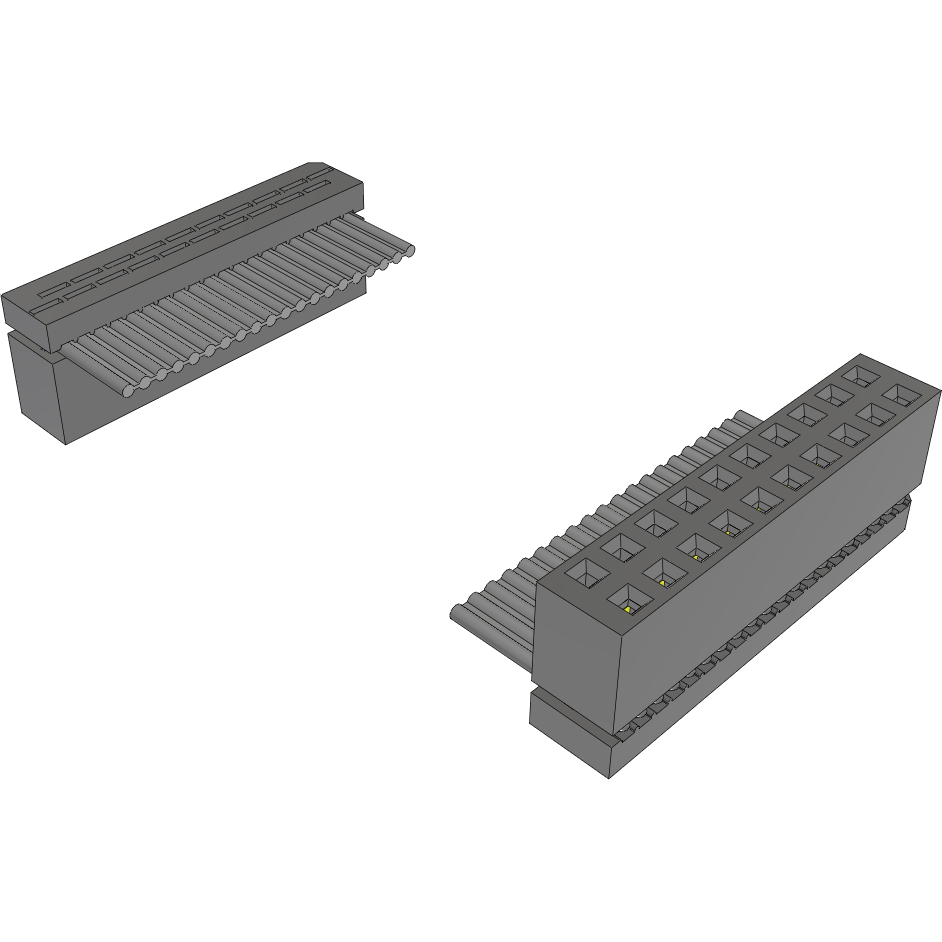 Samtec-IDSD-10-D-10.00-G-R Flachband Kabelbaugruppen Cable Assembly 0.254m 28AWG 1.27mm 20 to 20 POS IDC Connector to IDC Connector F-F Bulk