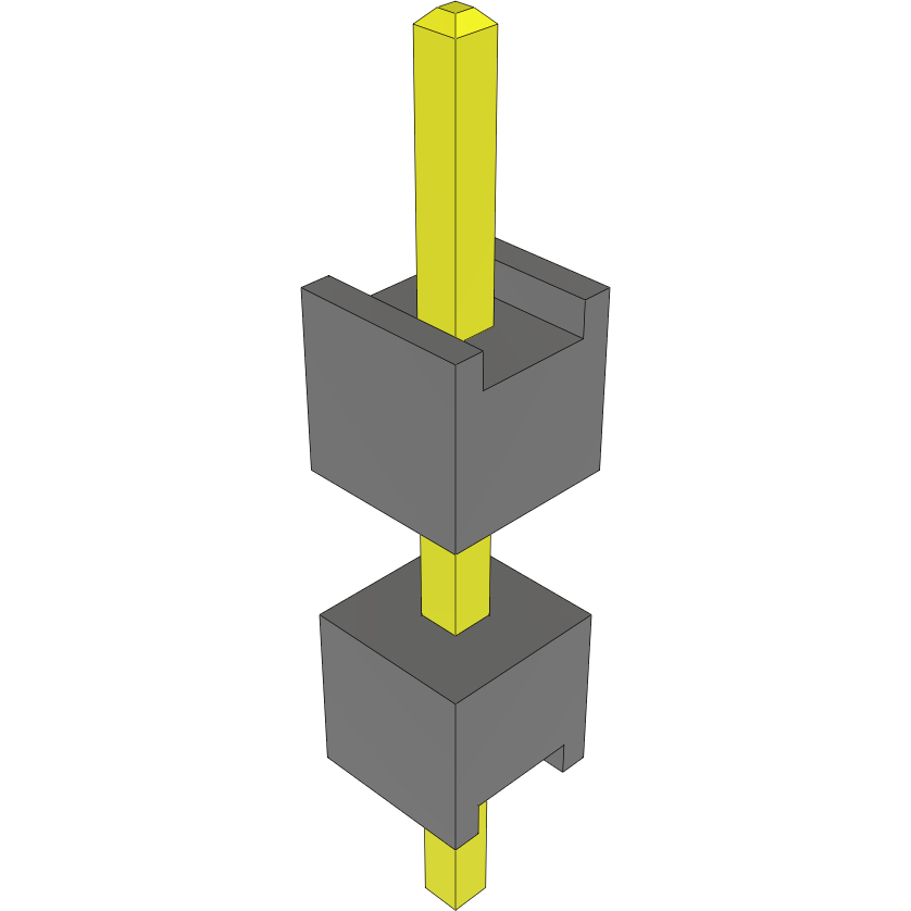 Samtec-DW-01-08-T-S-290 Connector Headers and PCB Receptacles Conn Board Stacker HDR 1 POS 2.54mm Solder ST Top Entry Thru-Hole Bulk