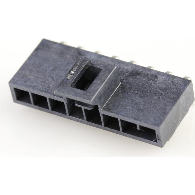 Molex-1053131208 连接器插头及 PCB 插座 Conn Wire to Board HDR 8Power POS 2.5mm Solder RA Side Entry Thru-Hole Nano-Fit Tray