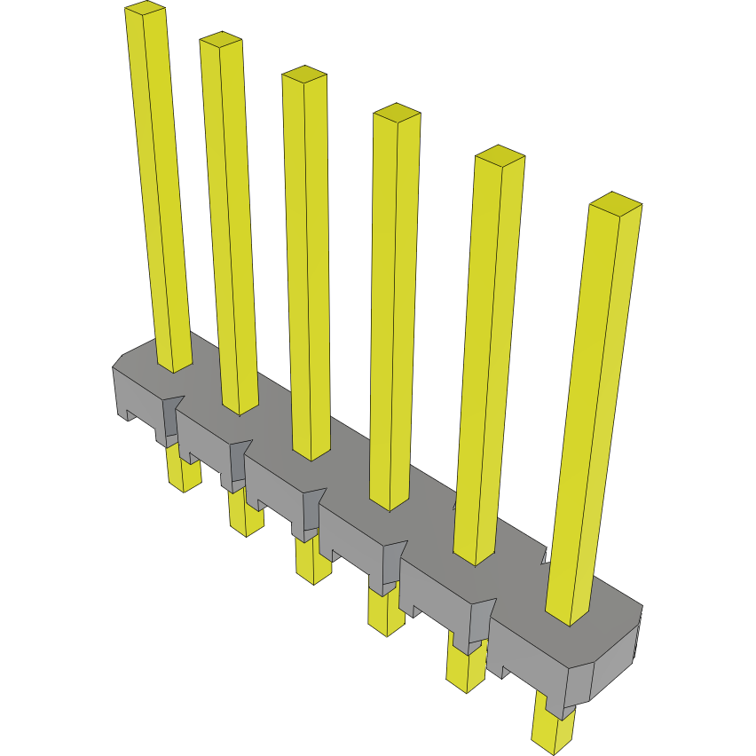 Samtec-MTLW-106-08-S-S-374 Piastre connettori e prese PCB Conn Unshrouded Header HDR 6 POS 2.54mm Solder ST Top Entry Thru-Hole Bulk