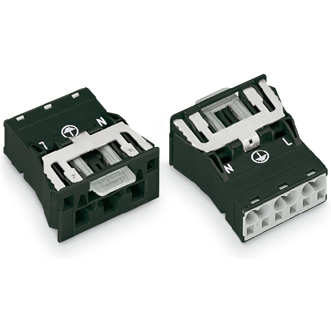 WAGO-770-713/007-000 Steckverbinder, Klemmenblöcke Plug, Snap-in version, 3-pole, 100 Percent protected against mismating, with direct ground contact