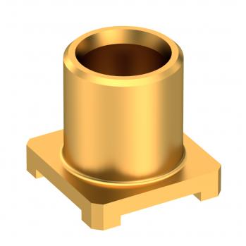 Radiall-R213424800 RF-Steckverbinder Conn MCX 0Hz to 6GHz 75Ohm Solder ST SMD RCP Gold Over Nickel