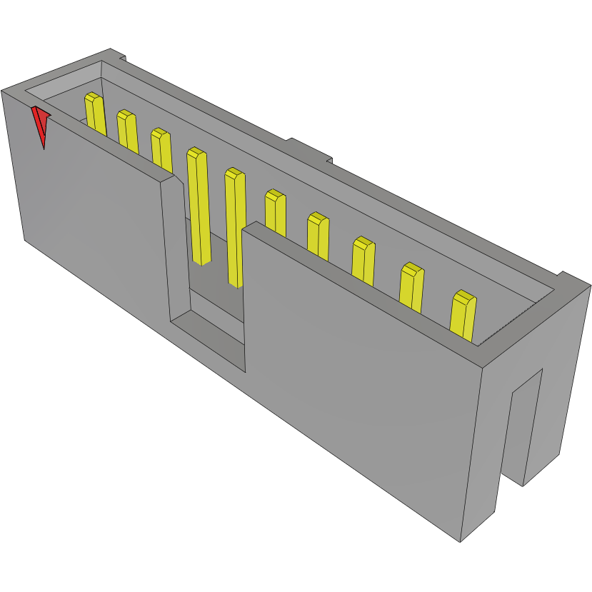 Samtec-TSS-110-04-G-S-RA Steckverbinderleisten und Leiterplattenbuchsen Conn Shrouded Header (4 Sides) HDR 10 POS 2.54mm Solder RA Side Entry Thru-Hole Bulk