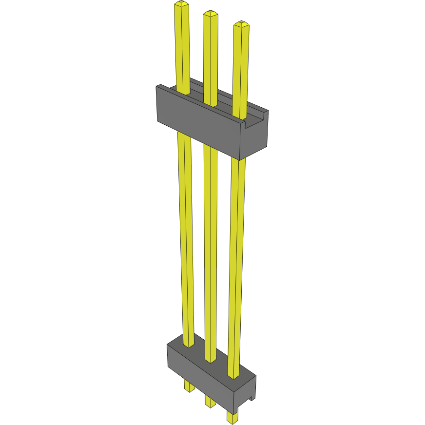Samtec-DW-03-19-F-S-999 Steckverbinderleisten und Leiterplattenbuchsen Conn Board Stacker HDR 3 POS 2.54mm Solder ST Top Entry Thru-Hole Bulk
