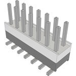 Conn Board Stacker HDR 14 POS 2.54mm Solder ST Top Entry SMD Tube