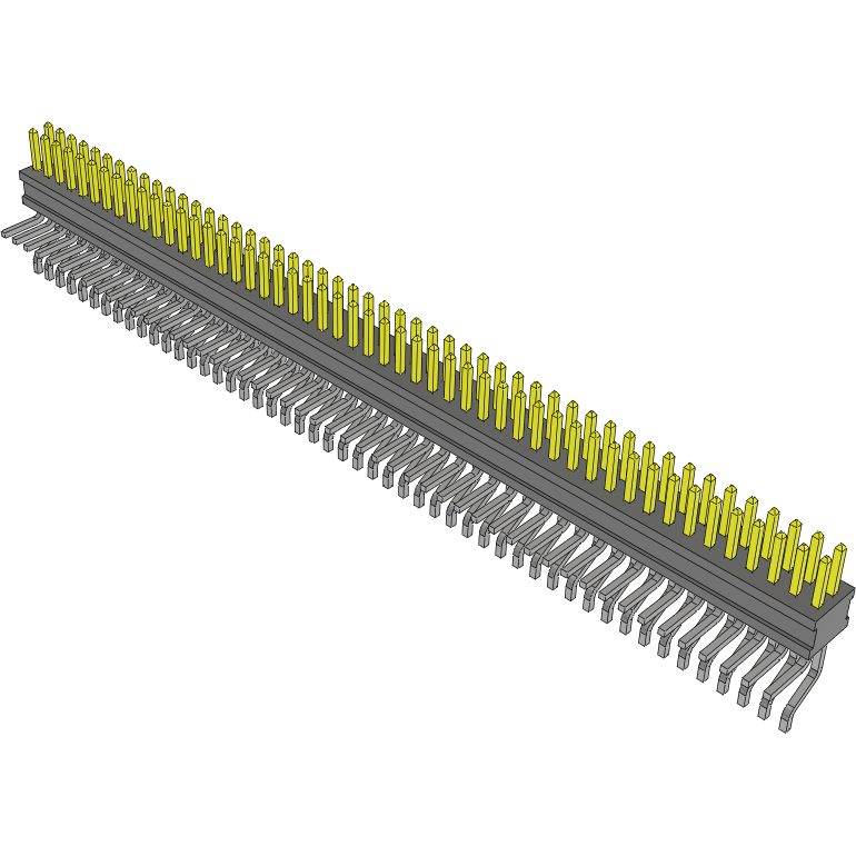 Samtec-FTSH-150-01-L-MT Connector Headers and PCB Receptacles Conn Unshrouded Header HDR 100 POS 1.27mm Solder RA Side Entry SMD/Thru-Hole TIGER CLAW™ Tube