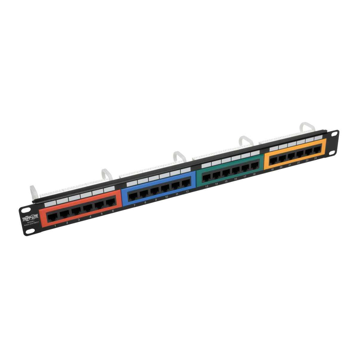 Eaton-N253-024-RBGY Steckverbinder, Telefon und Telekommunikation Conn RJ-45 Patch Panel F 192 POS ST Panel Mount 192 Terminal 24 Port Cat 6