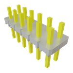 Conn Unshrouded Header HDR 12 POS 2.54mm Solder ST Top Entry Thru-Hole Bulk