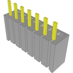 Conn Bottom Mount Socket Strip SKT 7 POS 2.54mm Solder ST Bottom Entry Thru-Hole Bulk