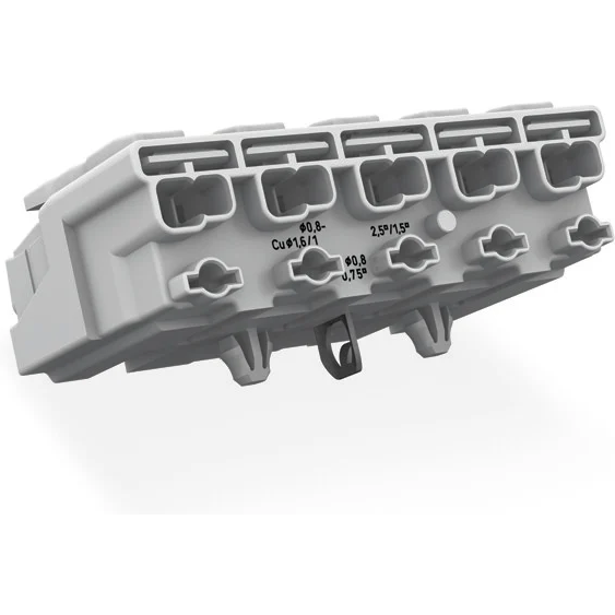 WAGO-294-5175 Steckverbinder Conn Power 5Power/1Ground POS Spring Clamp ST Panel Mount 1 Port Foil