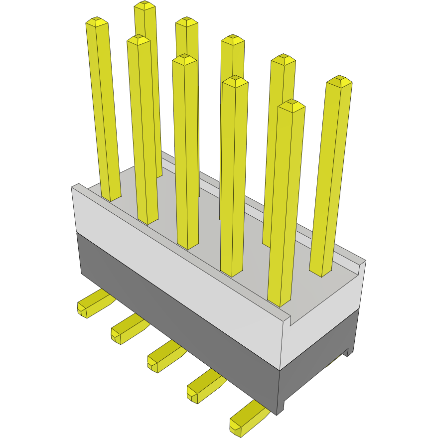 Samtec-HW-05-15-G-D-250-SM-A Steckverbinderleisten und Leiterplattenbuchsen Conn Board Stacker HDR 10 POS 2.54mm Solder ST Top Entry SMD Tube