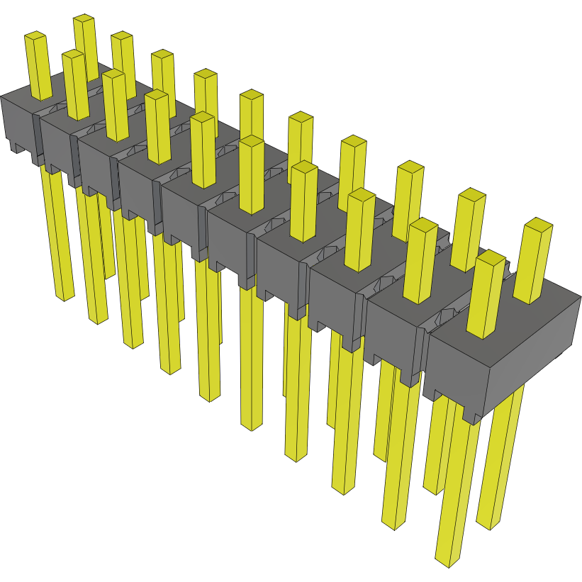 Samtec-MTSW-110-08-L-D-110 Connector Headers and PCB Receptacles Conn Unshrouded Header HDR 20 POS 2.54mm Solder ST Thru-Hole Bulk