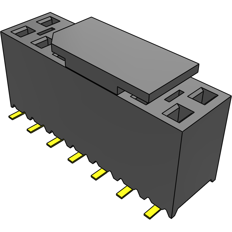 Samtec-SSM-107-L-DV-BE-LC-P Steckverbinderleisten und Leiterplattenbuchsen Conn Socket Strip SKT 14 POS 2.54mm Solder ST Bottom Entry SMD Tube