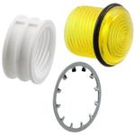 Round Optical Lens Yellow Polycarbonate