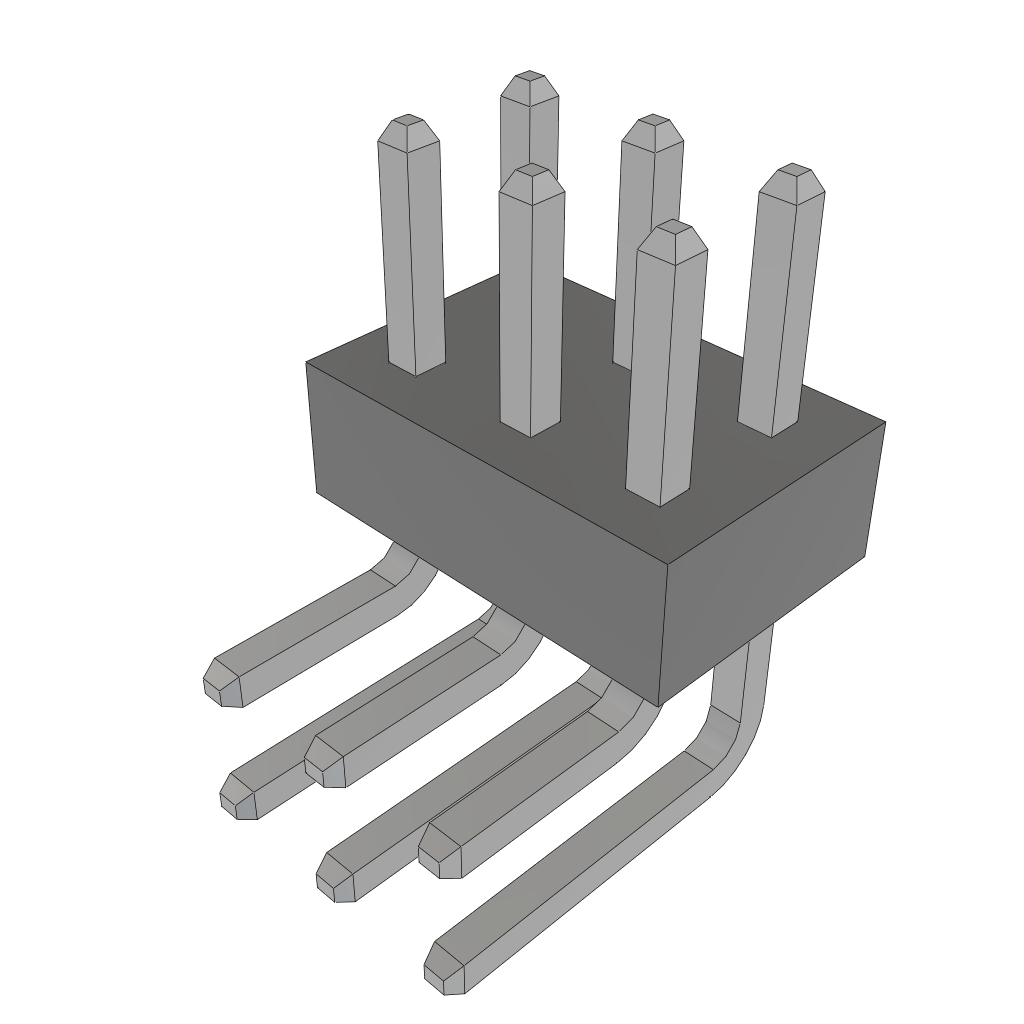 Samtec-TMMH-103-01-T-D-RA Steckverbinderleisten und Leiterplattenbuchsen Conn Unshrouded Header HDR 6 POS 2mm Solder RA Side Entry Thru-Hole Bulk