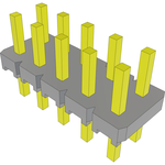 Conn Unshrouded Header HDR 10 POS 2.54mm Solder ST Top Entry Thru-Hole Bulk