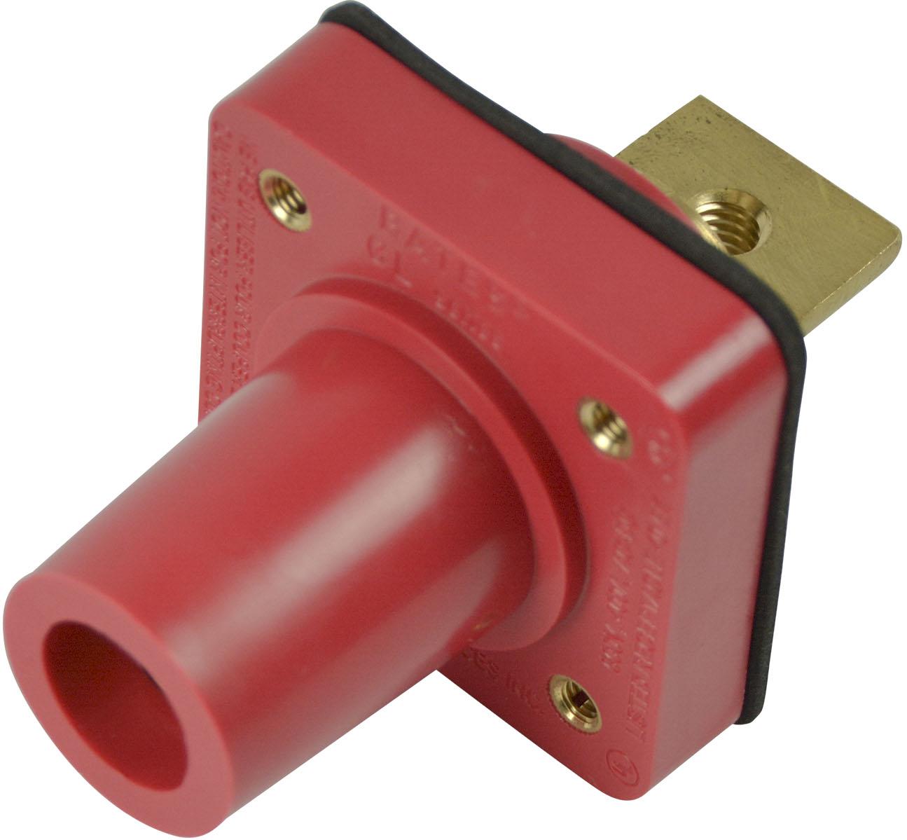 Marinco-CL40FRB-BB-C Steckverbinder CL Series Panel Mounts (400A / 600V) 2/0 - 4/0 AWG Female Bus Bar - Red (C )