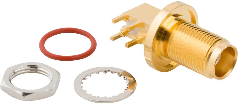 Amphenol RF-031-6527 Raccordement FR Conn TNC 0Hz to 3GHz 50Ohm Solder RA Thru-Hole RCP Gold Bag