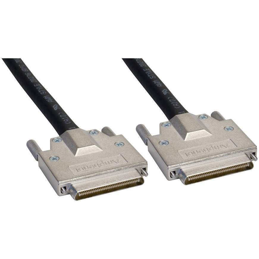 Amphenol Communications Solutions-CS-VHDCIMX200-005 Andere Kabelbaugruppen VHDCI SCSI (SCSI-5) LVD/SE Cable - .8mm 68-pin VHDCI SCSI Male to Male