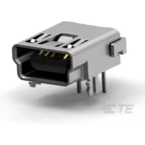 TE Connectivity-1-1734510-1 Connector USB MINI USB RCPT R/A DIP B Type 30u" Au