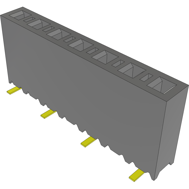 Samtec-SSM-107-F-SV-BE Steckverbinderleisten und Leiterplattenbuchsen Conn Socket Strip SKT 7 POS 2.54mm Solder ST Bottom Entry SMD Tube