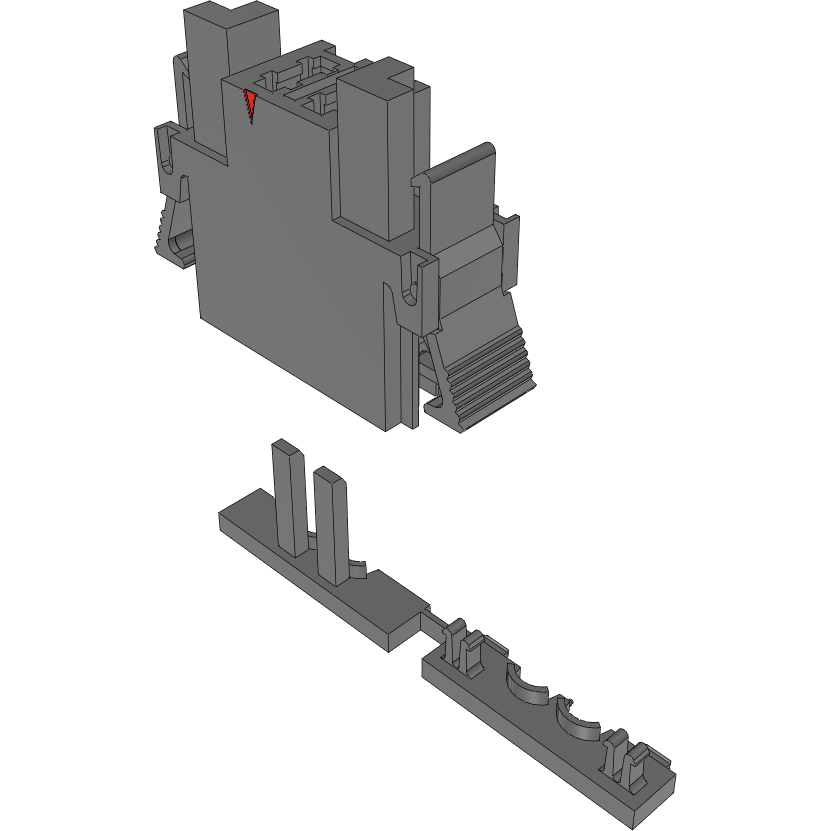 Samtec-IPS6-02-01-L Einzeladersteckverbinder, Gehäuse Conn Housing RCP 2 POS 6.35mm Crimp ST Cable Mount Black Bulk