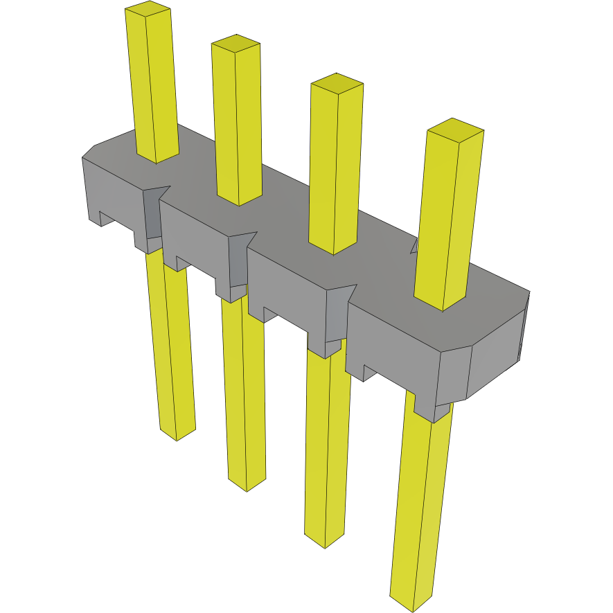 Samtec-MTLW-104-07-T-S-125 Steckverbinderleisten und Leiterplattenbuchsen Conn Unshrouded Header HDR 4 POS 2.54mm Solder ST Top Entry Thru-Hole Bulk