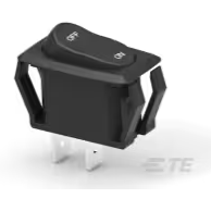TE Connectivity-PRBSA1-16F-BB0HW Interruptor basculante Switch Rocker ON OFF SPST Quick Connect Curved Rocker 16A 250VAC 372.85VA >100000Cycles