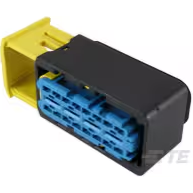 TE Connectivity-4-1564330-1 Einzeladersteckverbinder, Gehäuse Conn Housing RCP 4 POS 9mm Crimp ST Cable Mount Blue Box