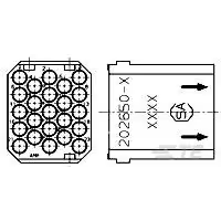 TE Connectivity-202650-4 连接器配件 Connector Accessories Module Straight Black Package