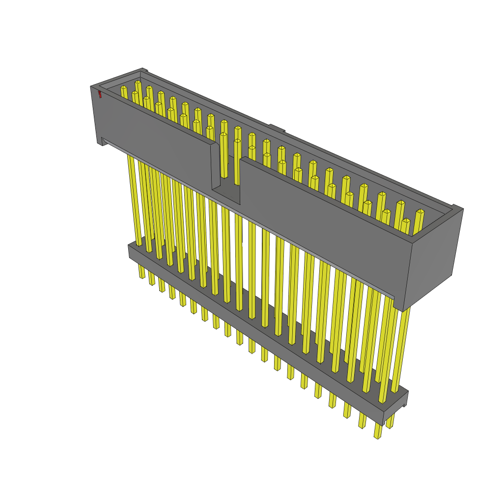 Samtec-ZSS-120-08-L-D-1165-LL Connector Headers and PCB Receptacles Conn Elevated Shrouded Header HDR 40 POS 2.54mm Solder ST Top Entry Thru-Hole Layer