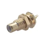 Conn SMC 0Hz to 10GHz 50Ohm Solder Cup ST Panel Mount F Gold Over Nickel Single