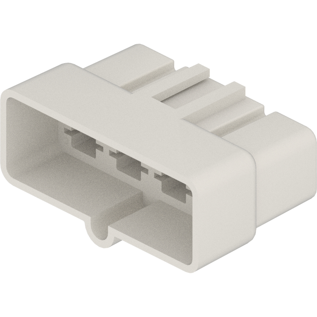 Delphi-02965972 Carcaza de cables discretos de conector Conn Housing M 8 POS Crimp ST Cable Mount Natural